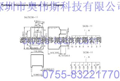 LETEON LED数码管 SC36-11YWA
